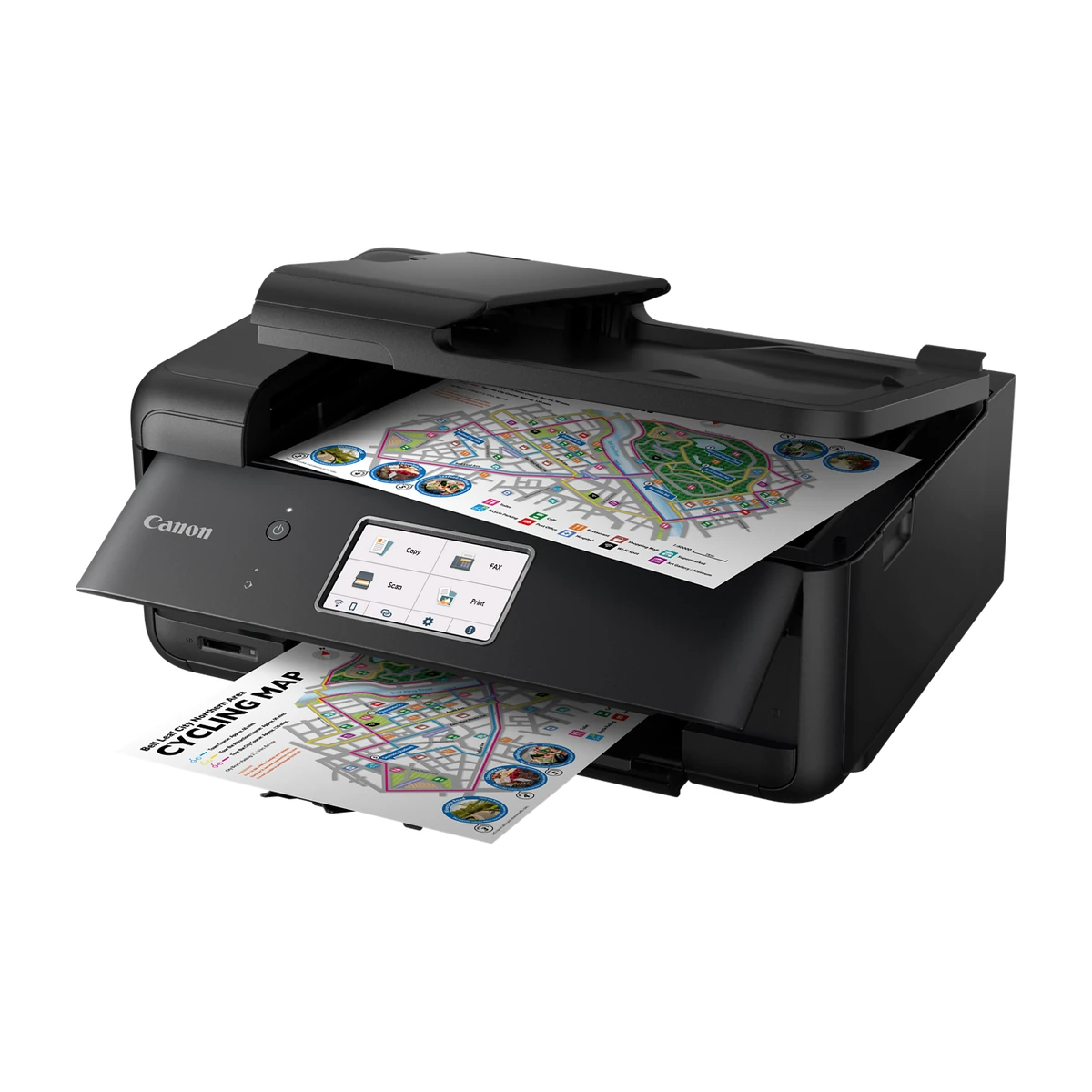 Canon PIXMA TR8620a with scanner lid open Canon PIXMA TR8620a with scanner lid open