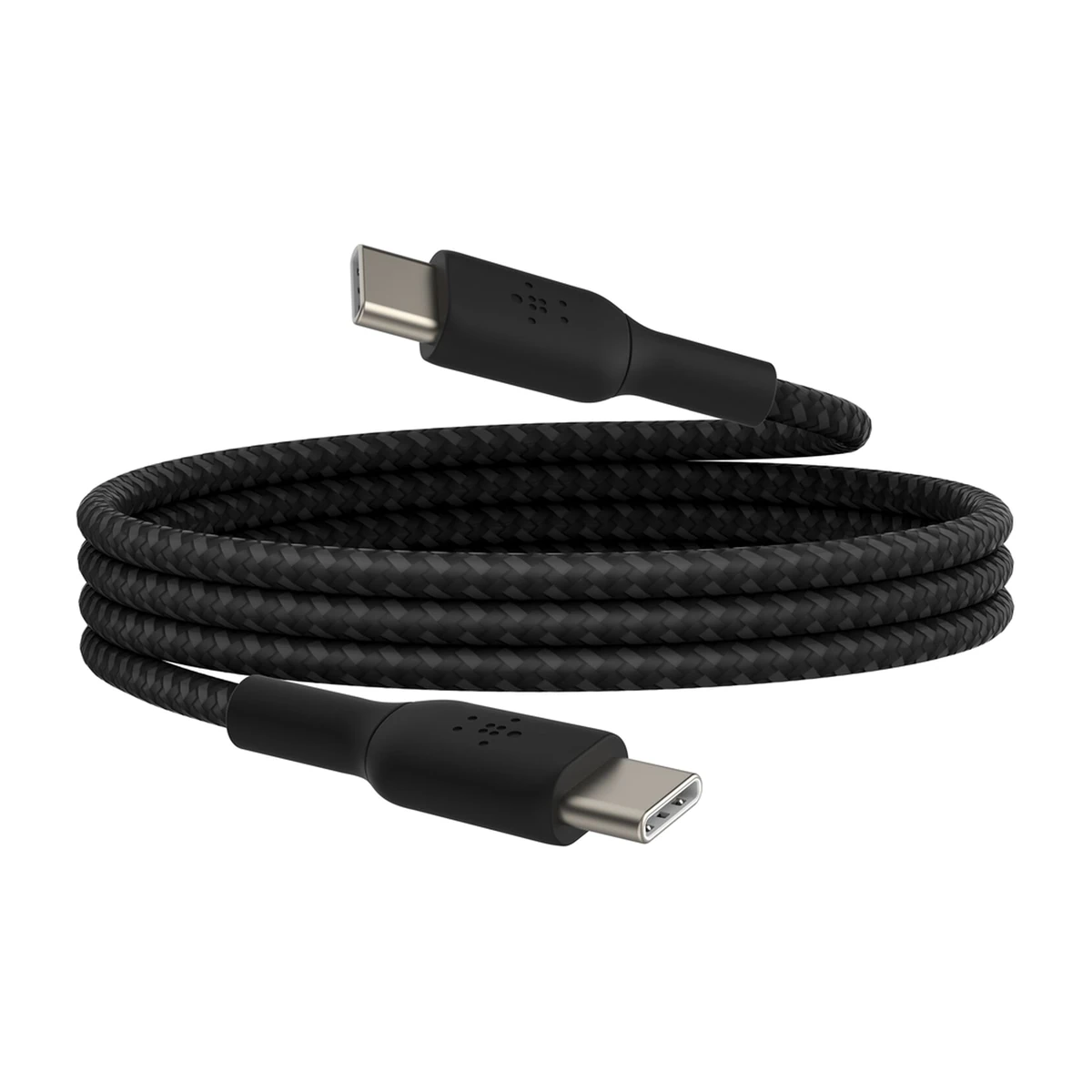 Belkin BoostCharge braided USB-C cable black, coiled Belkin BoostCharge braided USB-C cable black, coiled