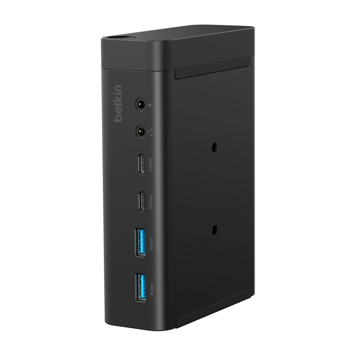 Belkin Universal 14-Port Dual Display USB-C Dock INC025, vertical view Belkin Universal 14-Port Dual Display USB-C Dock INC025, vertical view