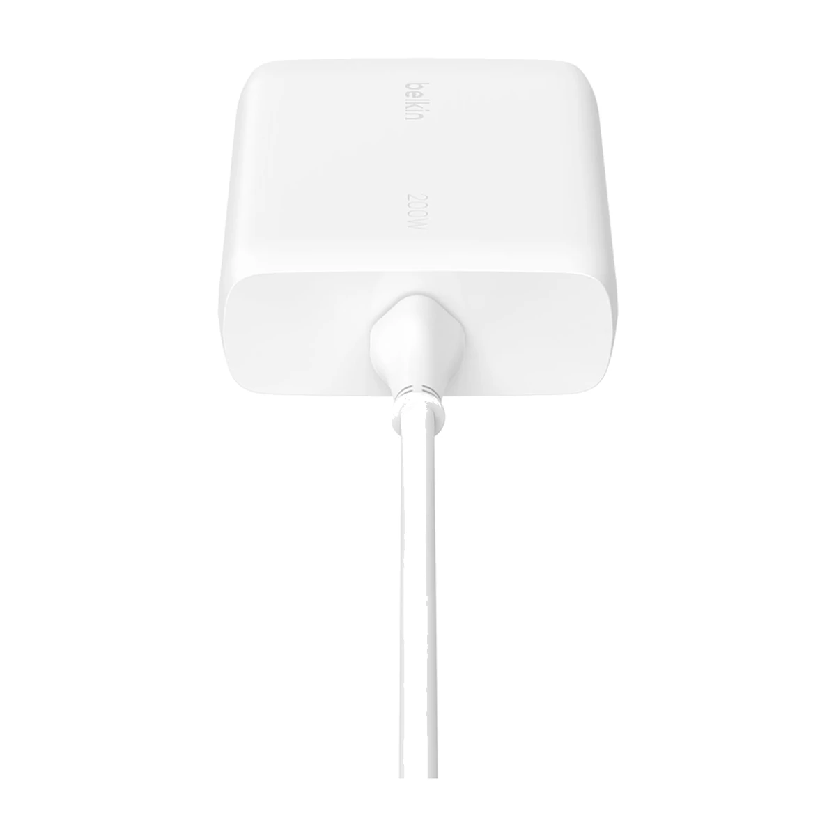 Belkin WCH015dqWH charger, back view with power cord attached Belkin WCH015dqWH charger, back view with power cord attached