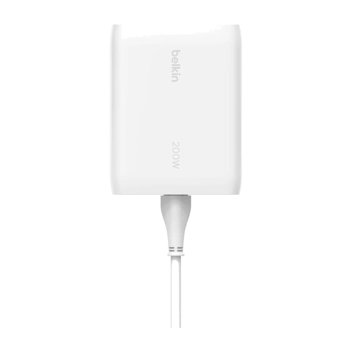 Belkin WCH015dqWH charger, top view with power cord Belkin WCH015dqWH charger, top view with power cord