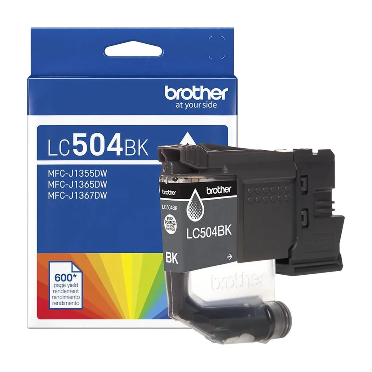 Brother LC504BKS standard yield black ink cartridge with retail pack Brother LC504BKS standard yield black ink cartridge with retail pack