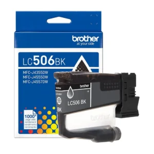 Brother LC506BKS standard yield black ink cartridge with retail pack