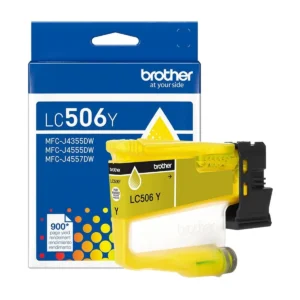 Brother LC506YS standard yield yellow ink cartridge with retail pack