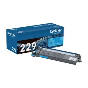 Brother TN229C standard yield cyan toner cartridge with retail box