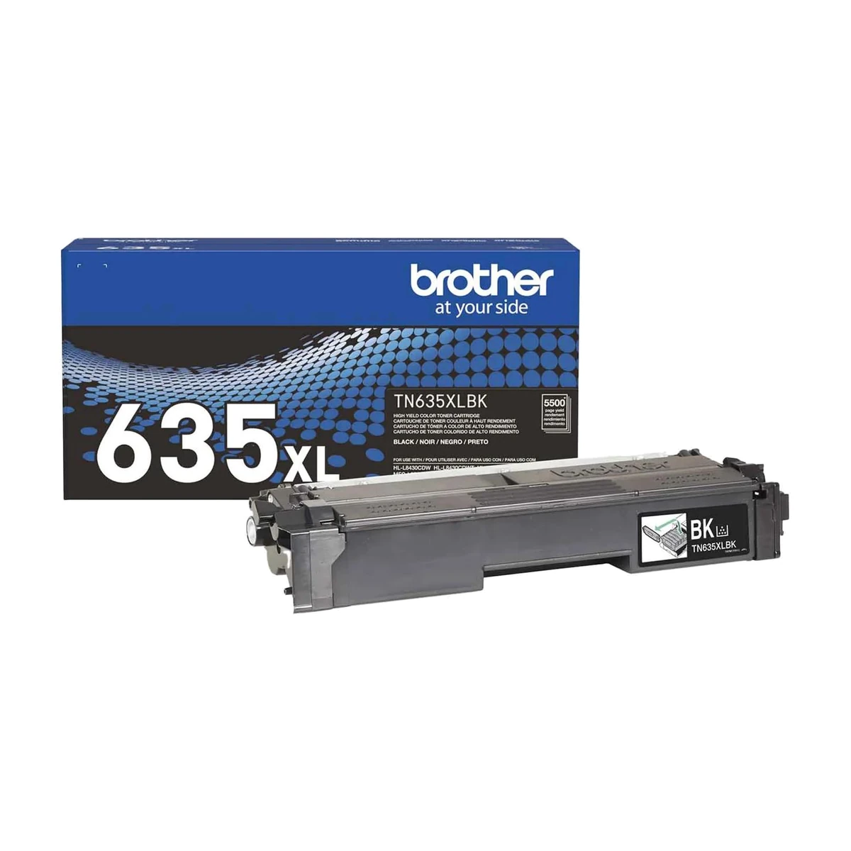 Brother TN635XLBK high yield black toner cartridge with retail box Brother TN635XLBK high yield black toner cartridge with retail box