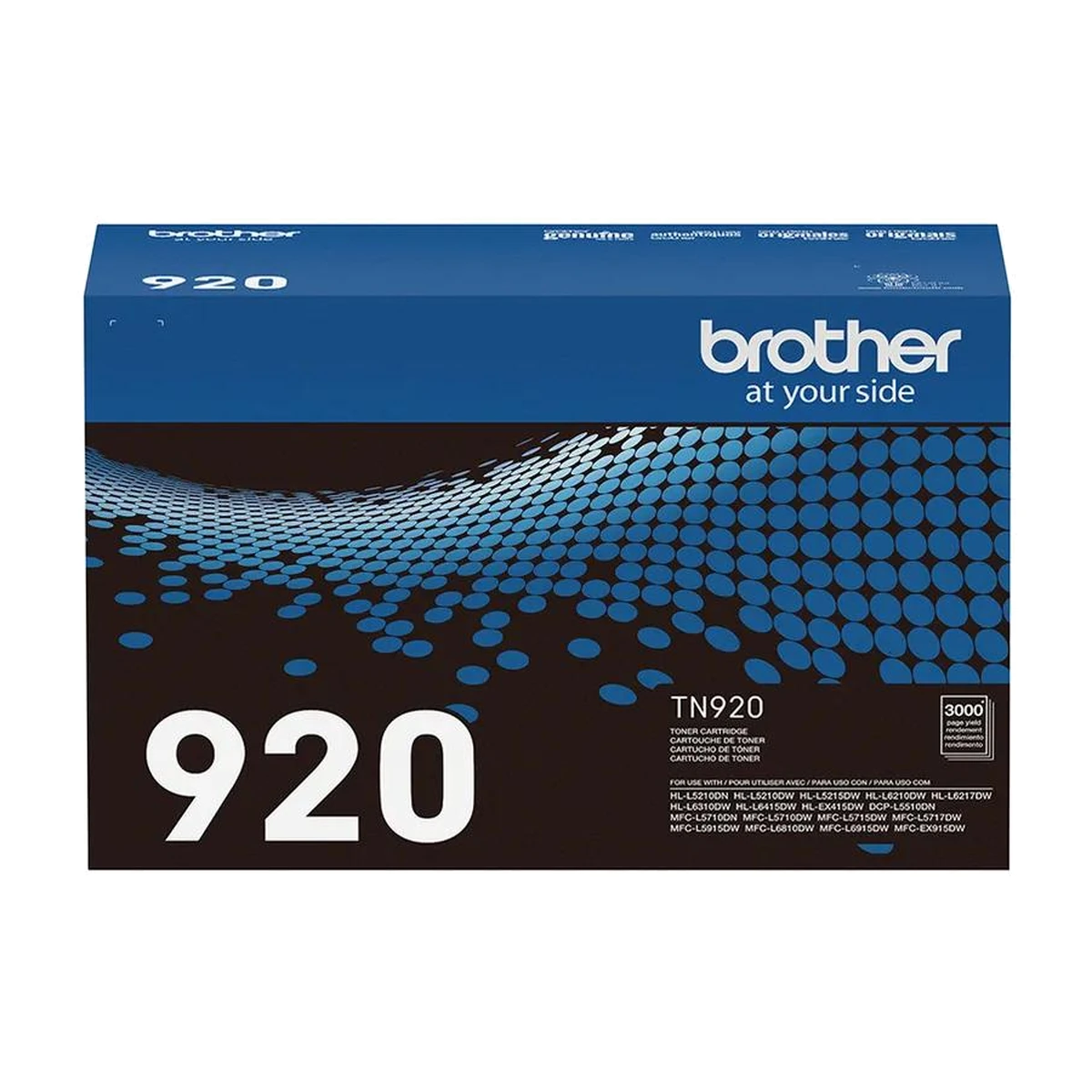 Brother TN920 toner cartridge retail box, front Brother TN920 toner cartridge retail box, front