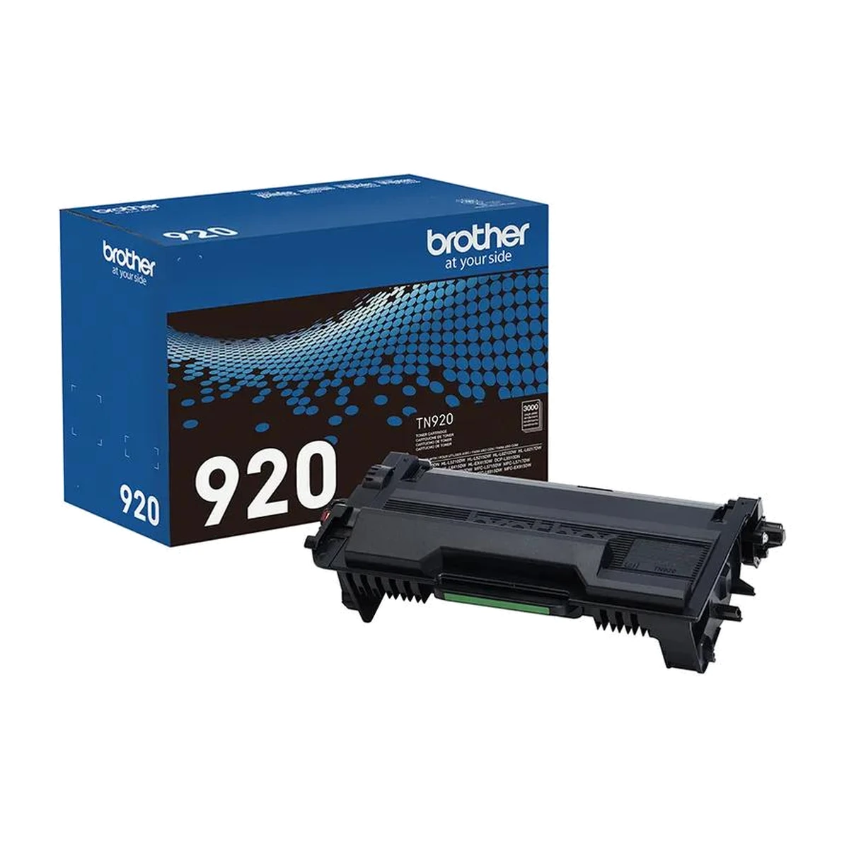 Brother TN920 standard yield black toner cartridge with retail box Brother TN920 standard yield black toner cartridge with retail box