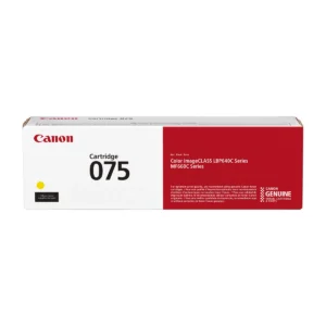 Canon Toner 075 yellow cartridge retail box, front view