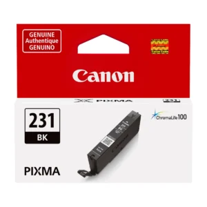 Canon CLI-231 black ink tank package, front view