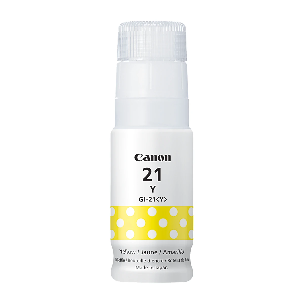 Canon GI-21 yellow ink bottle out of the box Canon GI-21 yellow ink bottle out of the box