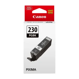Canon PGI-230 PGBK pigment black ink tank package, front view