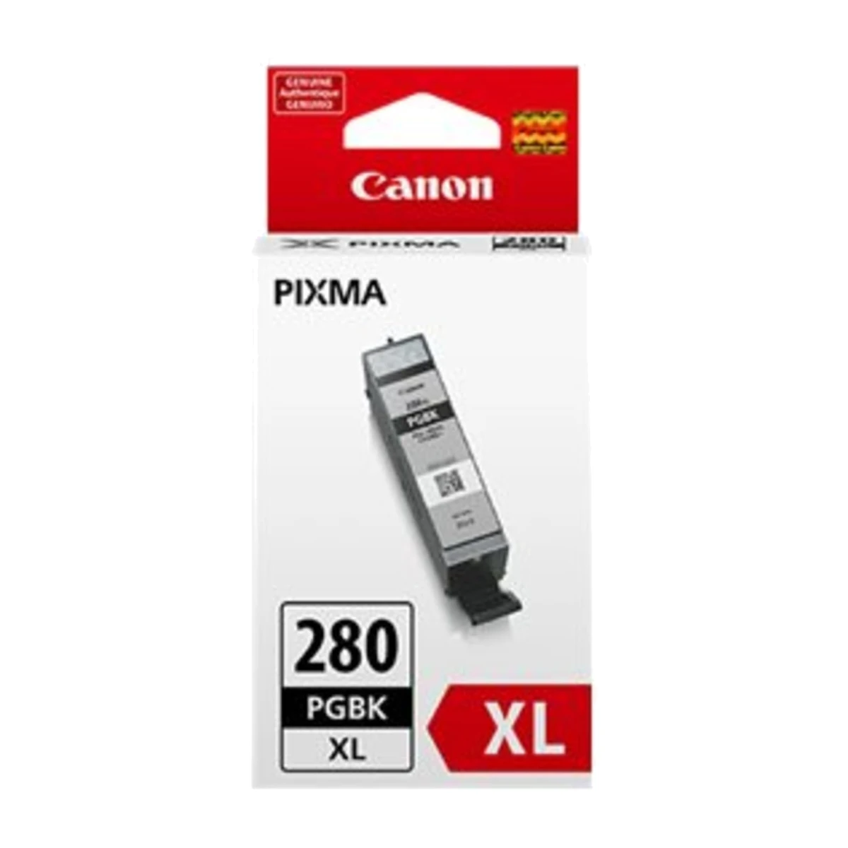 Canon PGI-280XL pigment black ink tank retail pack, front view Canon PGI-280XL pigment black ink tank retail pack, front view