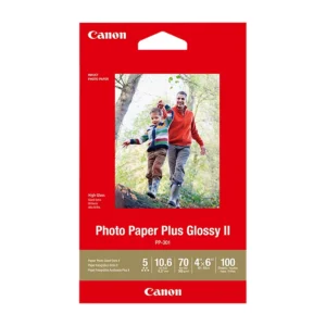 Canon Photo Paper Plus Glossy II PP-301 4 x 6 in, 100 Sheets, 70 lb Inkjet Photo Paper Canon Photo Paper Plus Glossy II PP-301 4 x 6 in, 100 Sheets, 70 lb Inkjet Photo Paper