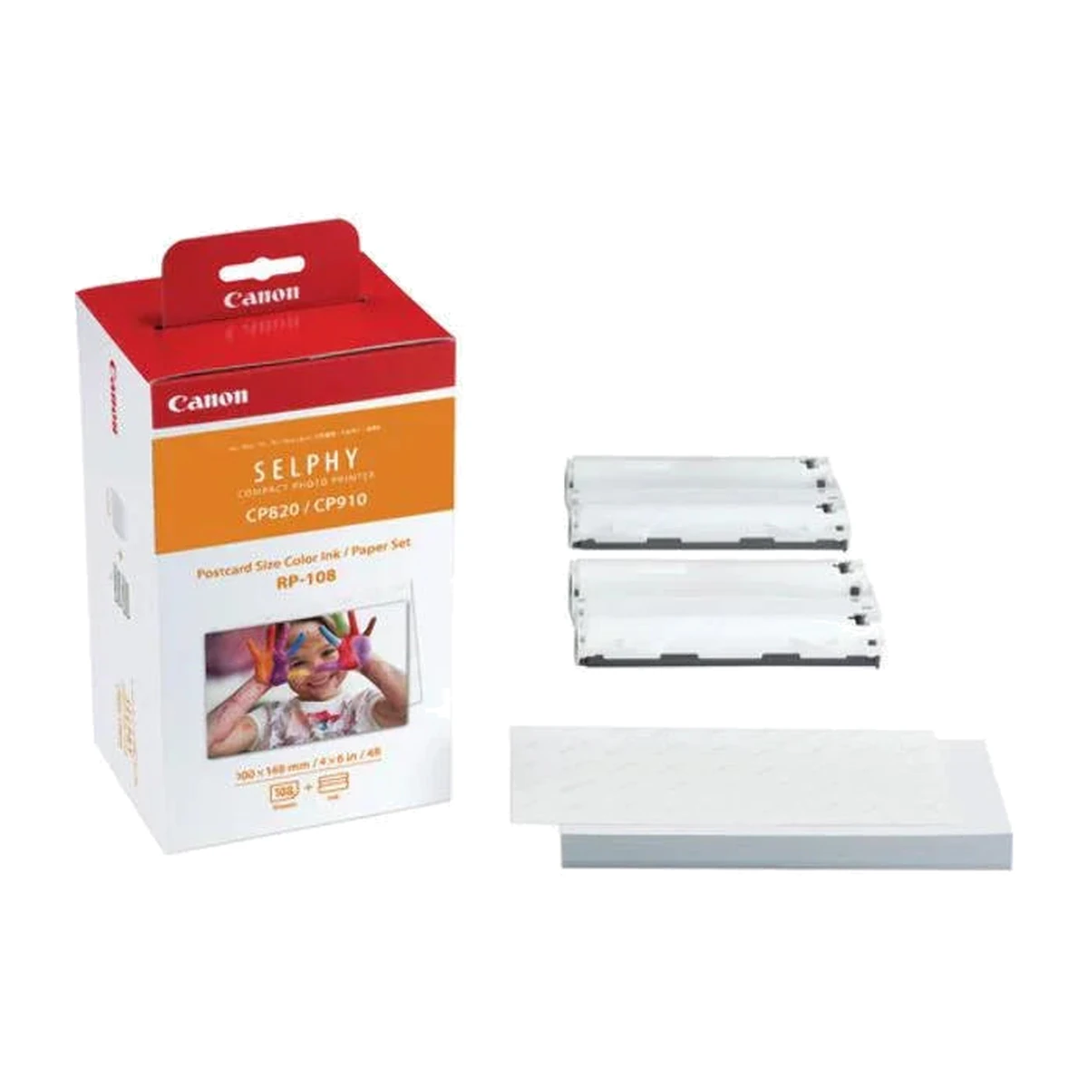 Canon RP-108 color ink and paper set with box, ink cassettes and paper Canon RP-108 color ink and paper set with box, ink cassettes and paper