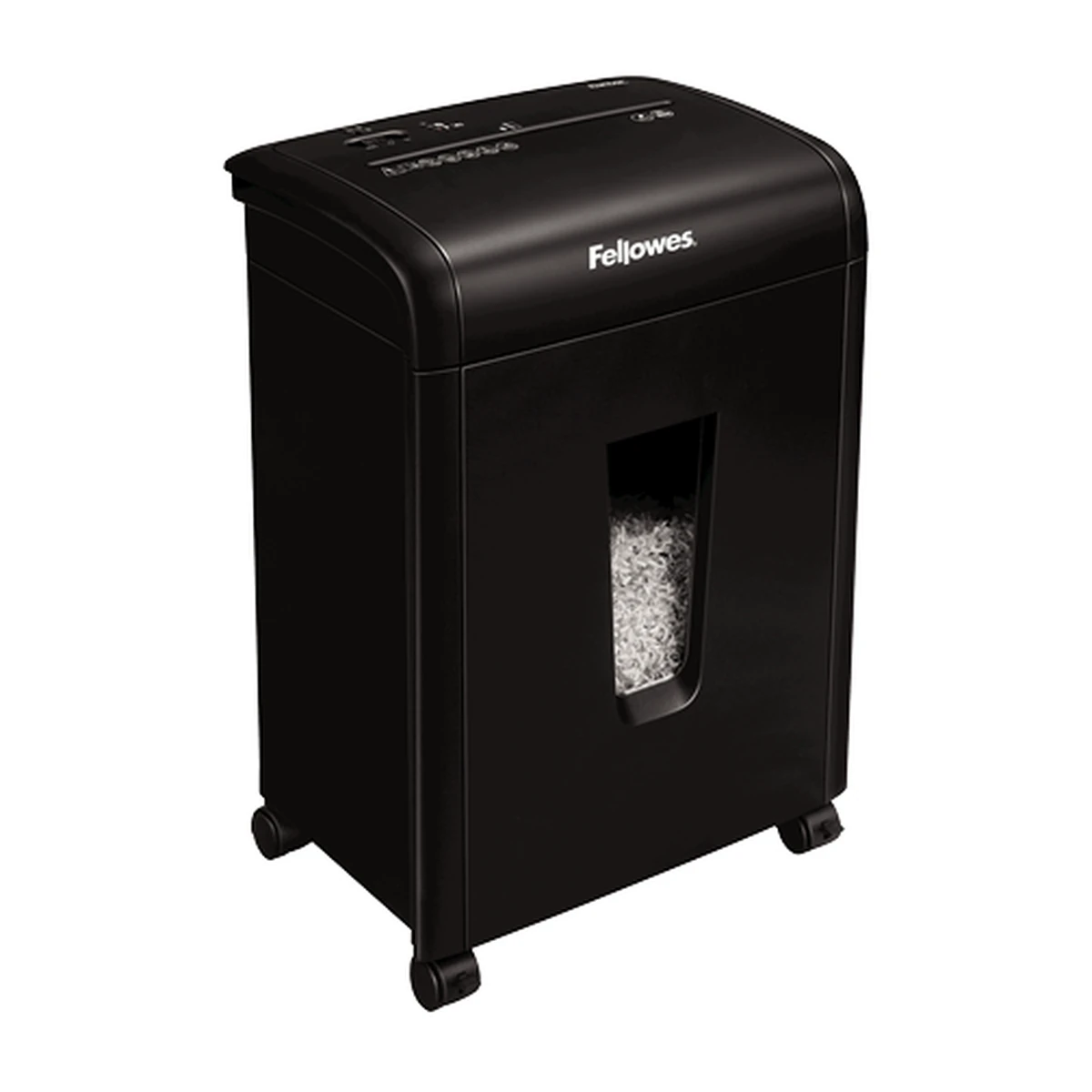 Fellowes Microshred 62MC micro-cut shredder, right angle view Fellowes Microshred 62MC micro-cut shredder, right angle view