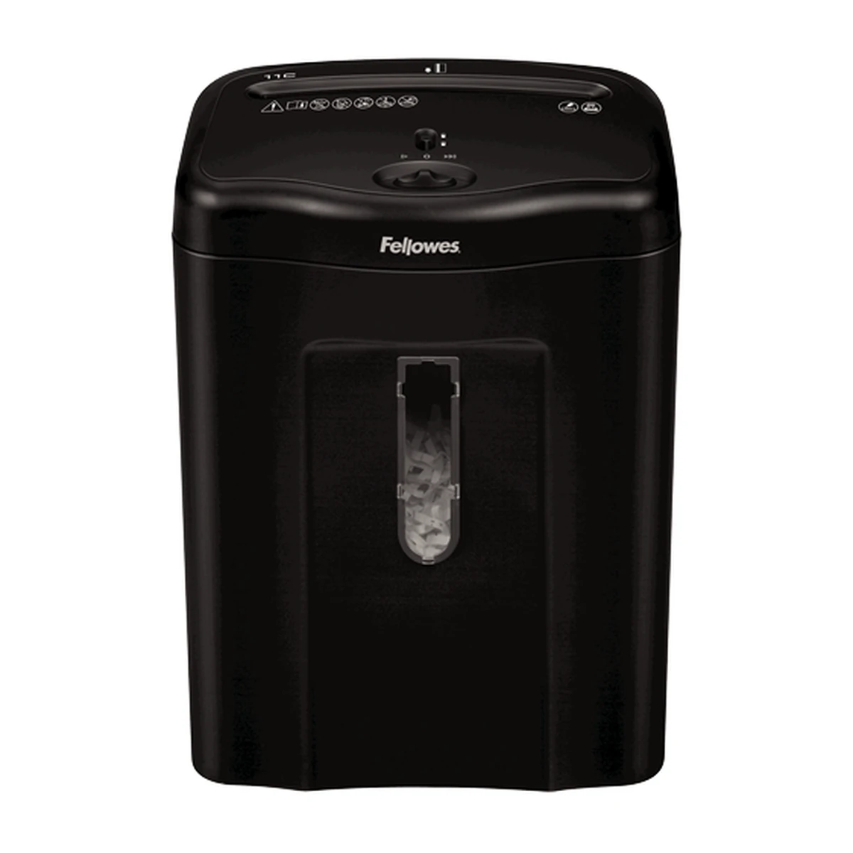 Fellowes Powershred 11C cross-cut shredder, front view Fellowes Powershred 11C cross-cut shredder, front view