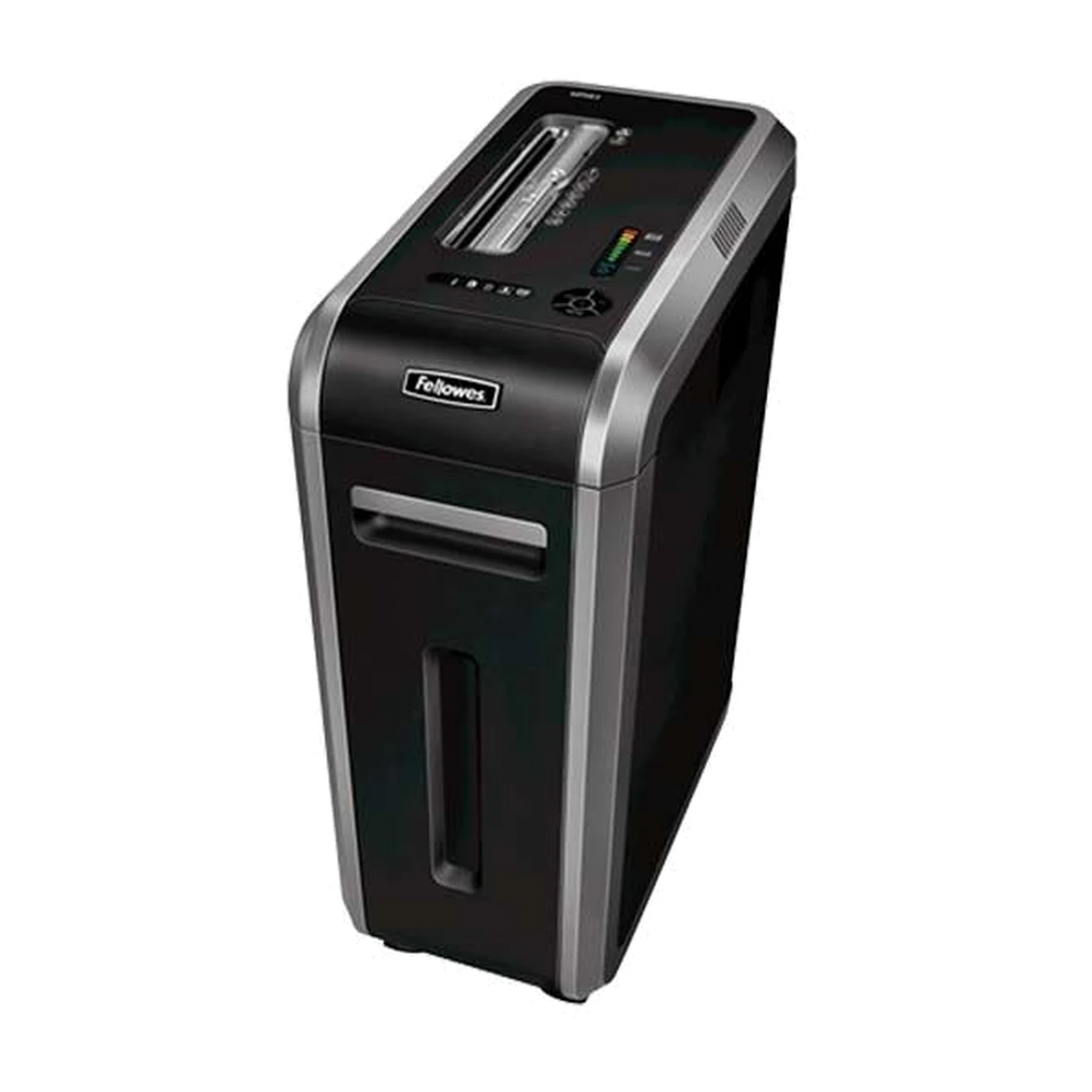 Fellowes Powershred 125Ci cross-cut shredder, angled view Fellowes Powershred 125Ci cross-cut shredder, angled view