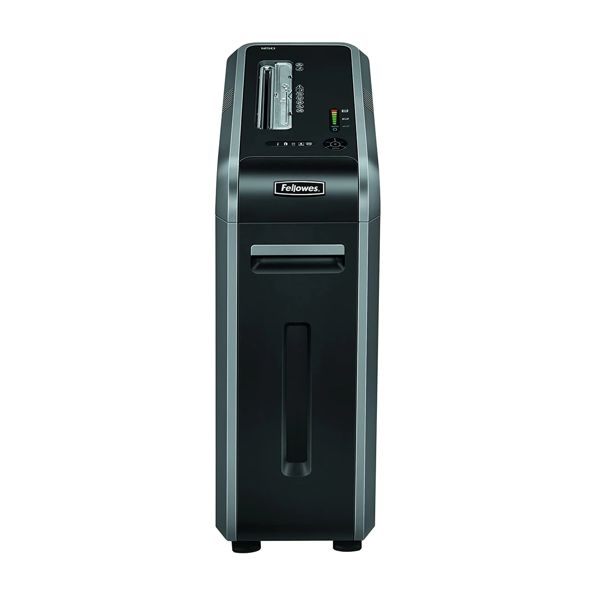 Fellowes Powershred 125Ci cross-cut shredder, front view Fellowes Powershred 125Ci cross-cut shredder, front view