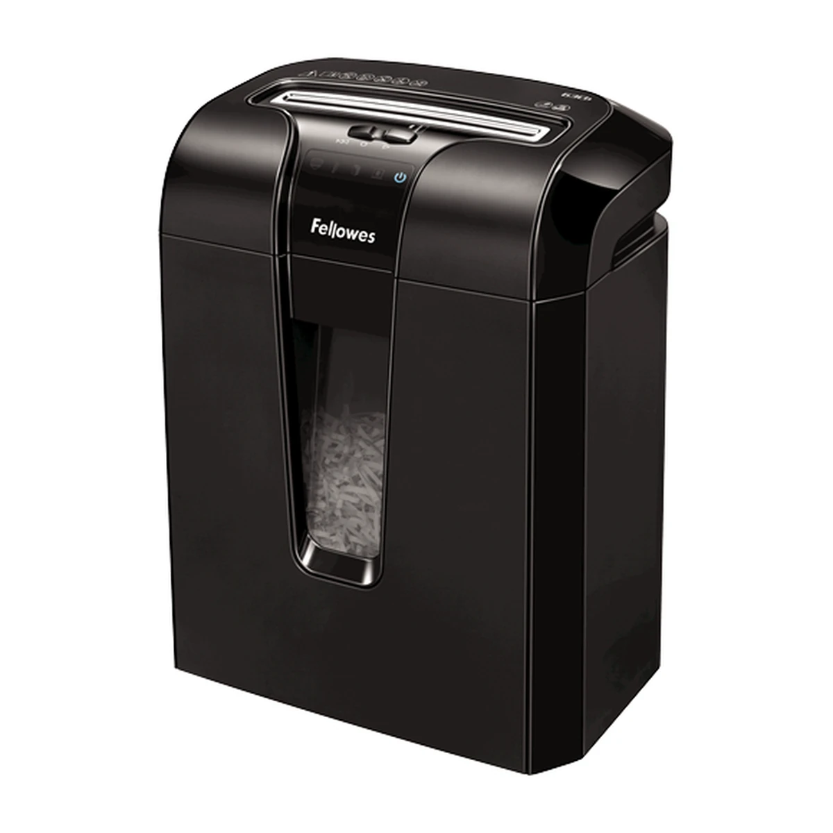 Fellowes Powershred 63Cb cross-cut shredder, top angle view Fellowes Powershred 63Cb cross-cut shredder, top angle view