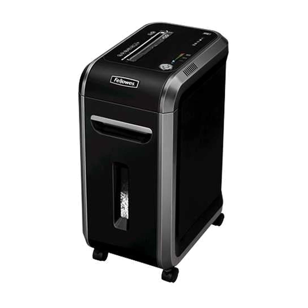 Fellowes Powershred 99Ci cross-cut shredder, angled view Fellowes Powershred 99Ci cross-cut shredder, angled view