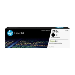 HP 218A black LaserJet toner cartridge W2180A box, front view