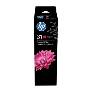 HP 31 Magenta ink bottle 1VU27AN retail box, front view