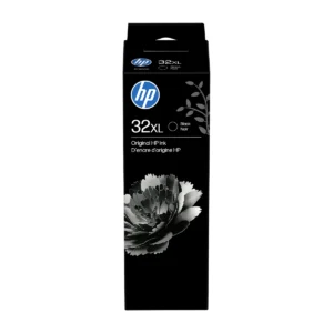 HP 32XL Black ink bottle 1VV24AN retail box, front view