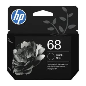 HP 68 Black Ink Cartridge 7FP21TN retail pack, front view