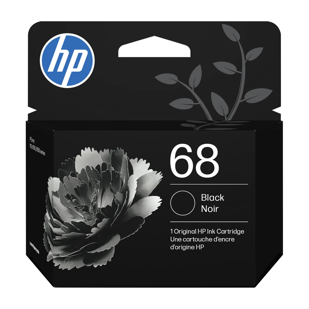 HP 68 Black Ink Cartridge 7FP21TN retail pack, front view HP 68 Black Ink Cartridge 7FP21TN retail pack, front view