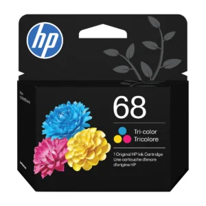 HP 68 Tri-Color Ink Cartridge 7FP20TN retail pack, front view