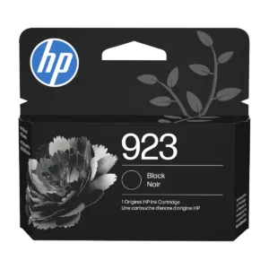 HP 923 Black Ink Cartridge 4K0T3LN retail pack, front view