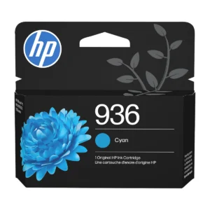 HP 936 Cyan Ink Cartridge 4S6U9LN retail pack, front view