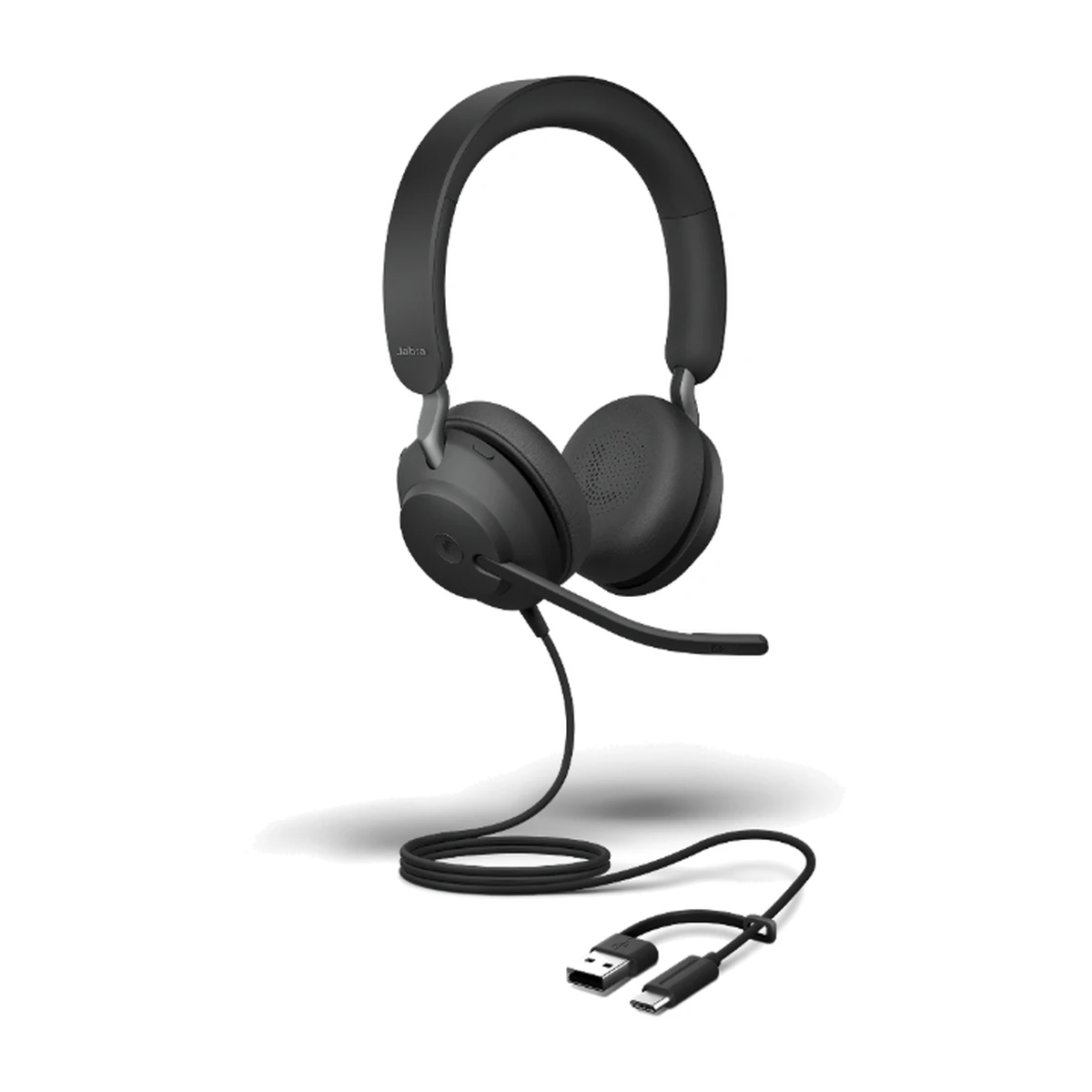 Jabra Evolve2 40 SE UC Stereo headset, with USB-C cable and USB-A adapter Jabra Evolve2 40 SE UC Stereo headset, with USB-C cable and USB-A adapter
