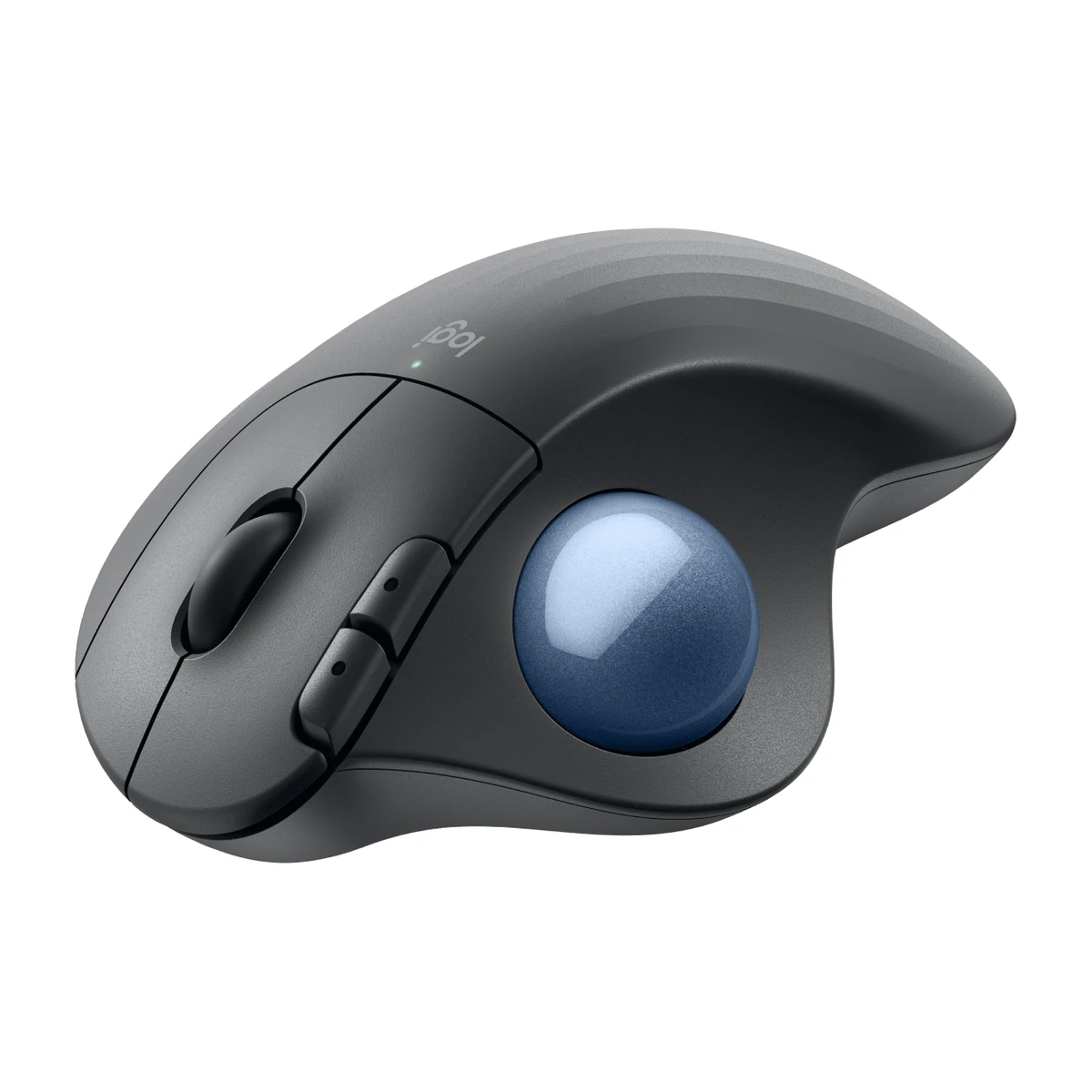 Logitech ERGO M575S trackball in Graphite, angled view Logitech ERGO M575S trackball in Graphite, angled view