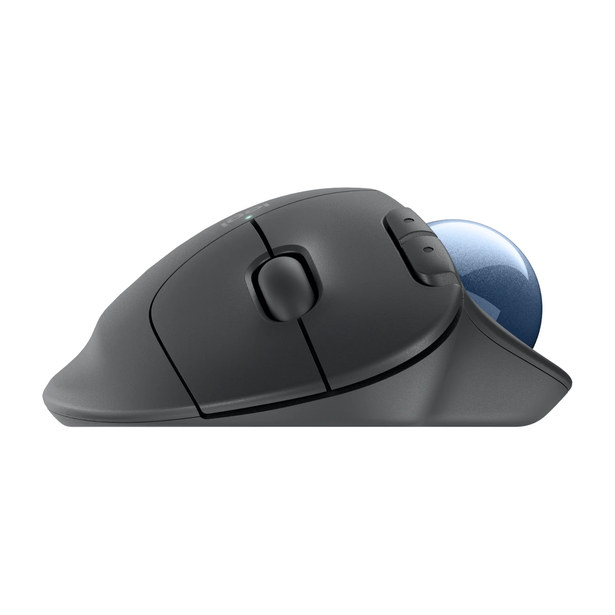 Logitech ERGO M575S trackball in Graphite, side view Logitech ERGO M575S trackball in Graphite, side view