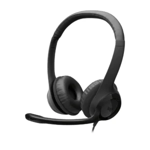 Logitech H390 USB-A Wired Computer Headset with Noise-Cancelling Mic, Black