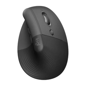 Logitech Lift vertical ergonomic mouse in Graphite, top view