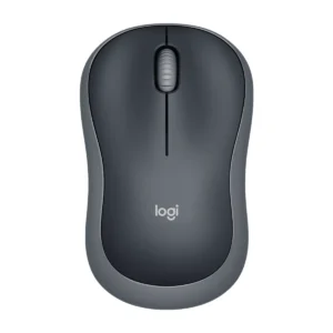 Logitech M185 wireless mouse in Grey, top view