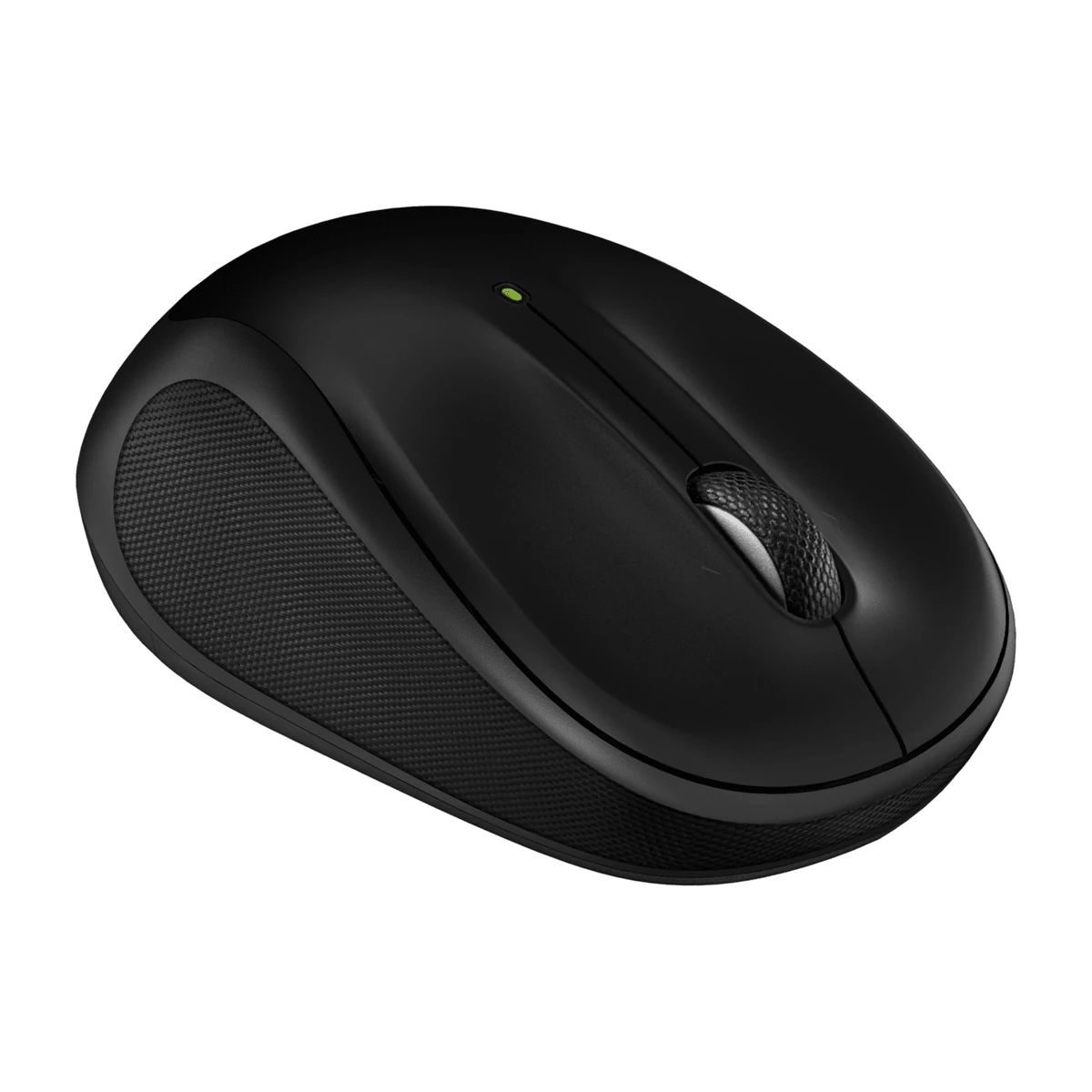 Logitech M325s wireless mouse in Black, angled right view Logitech M325s wireless mouse in Black, angled right view