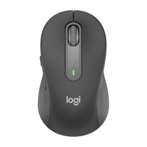 Logitech Signature M650 wireless mouse in Graphite, top view