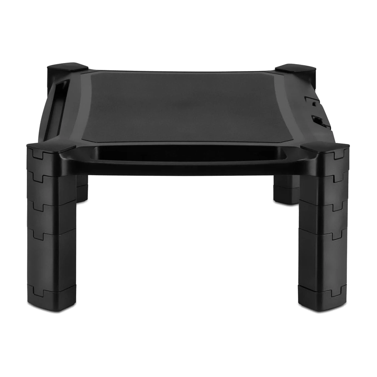 Mount-It MI-7851 printer stand, angled view showing storage grooves Mount-It MI-7851 printer stand, angled view showing storage grooves
