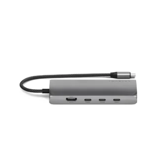 Satechi USB-C Multiport Adapter 8K with Ethernet V3 ST-P8KEM Space Gray, front view